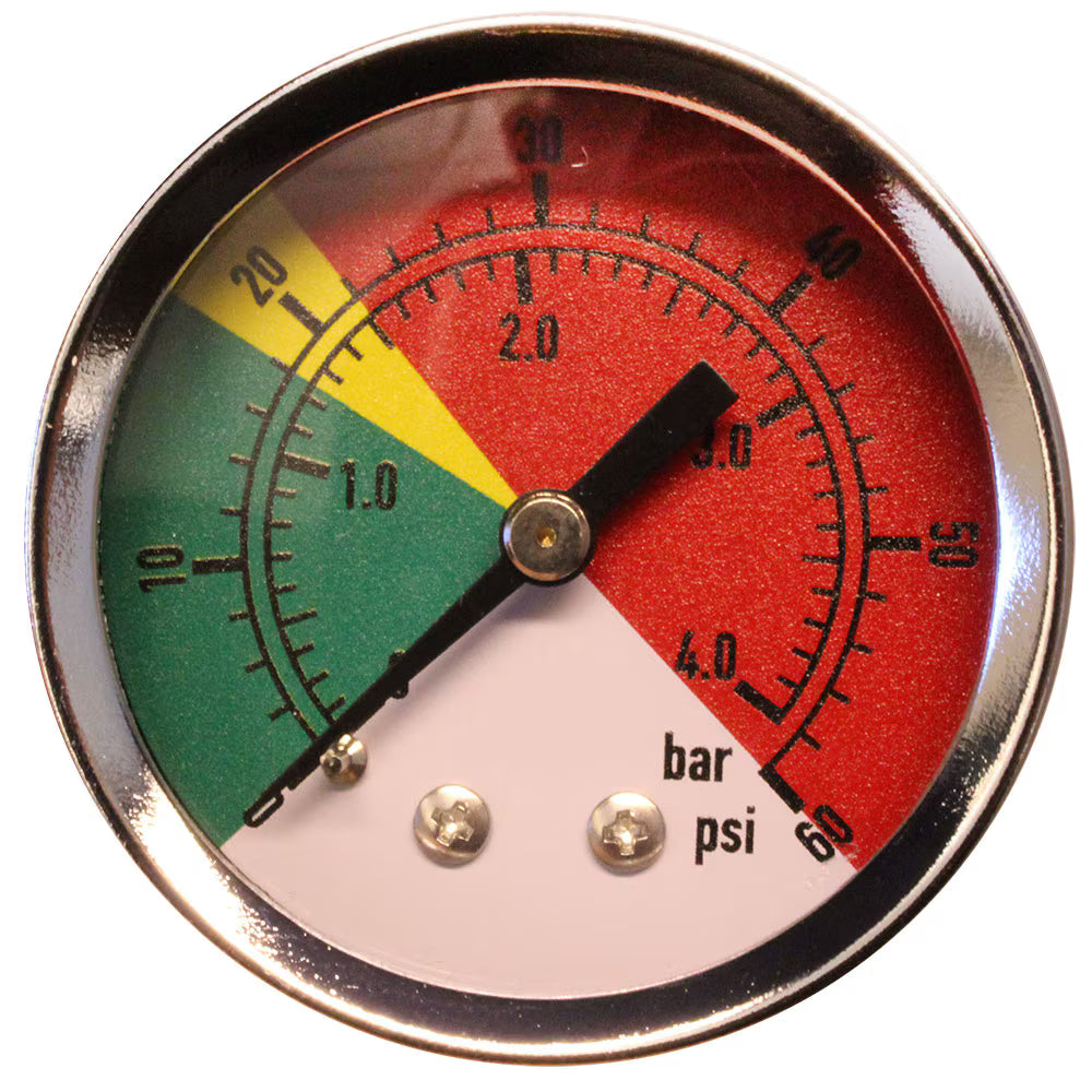 Indicador de Saturación Parker, Carátula de 2 pulg; Conexión NTP de 1/8 pulg 25 PSI ; 60 PSI MAX