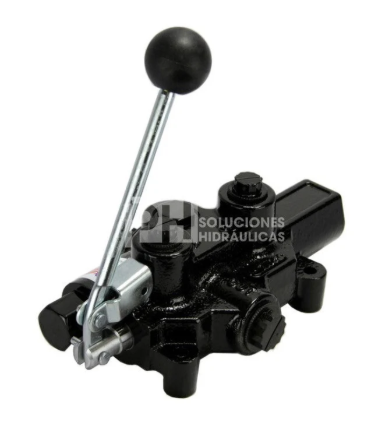 Valvula Hidraulica direccional manual marca Prince montaje en linea, 3 posiciones/4 vías con trinquete.