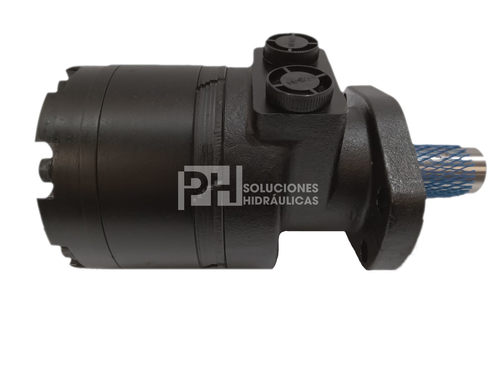 Motor Tipo TF, Montaje Magneto , Puertos 7/8" SAE, Flecha 1 1/4" Liso con cuña, Presión 2000-3000 PSI Max. C/Pintura