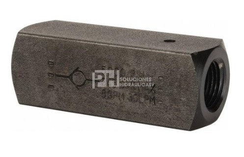 Válvula Check en línea de acero puertos NPT, 5000 PSI MAX