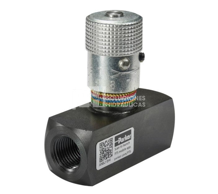Válvula Reguladora de Flujo de acero marca Parker, 5000 PSI MAX