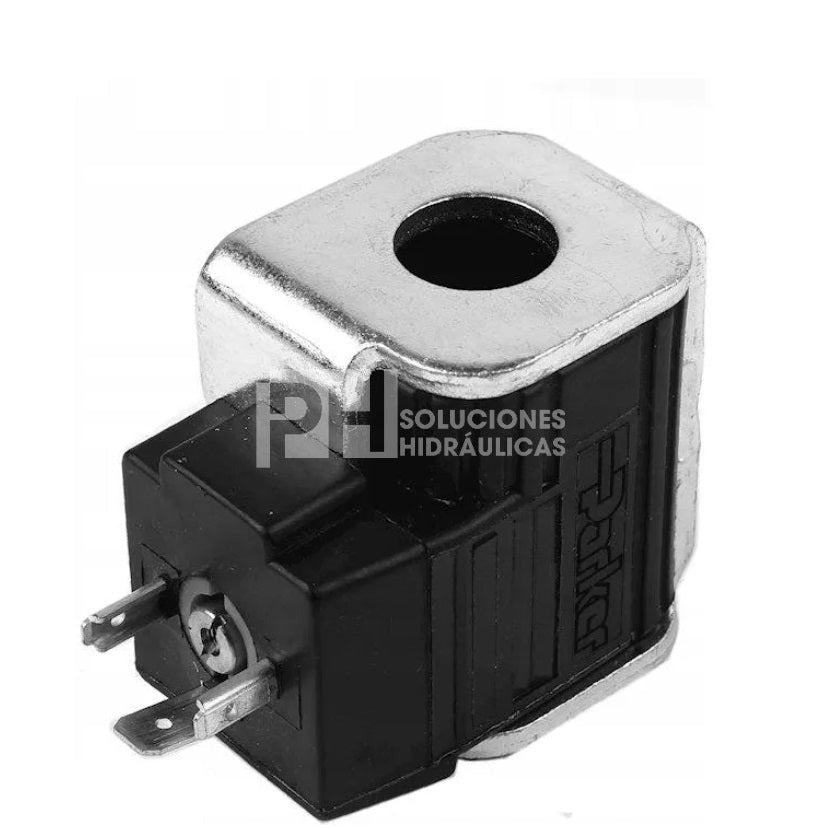 Bobina marca Parker, D.I. 5/8 pulg., conector DIN, potencia 28W
