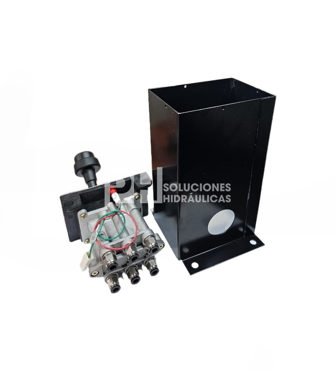Kit para volteo que incluye: base (torre), válvula de control para bomba/toma de fuerza marca PHY