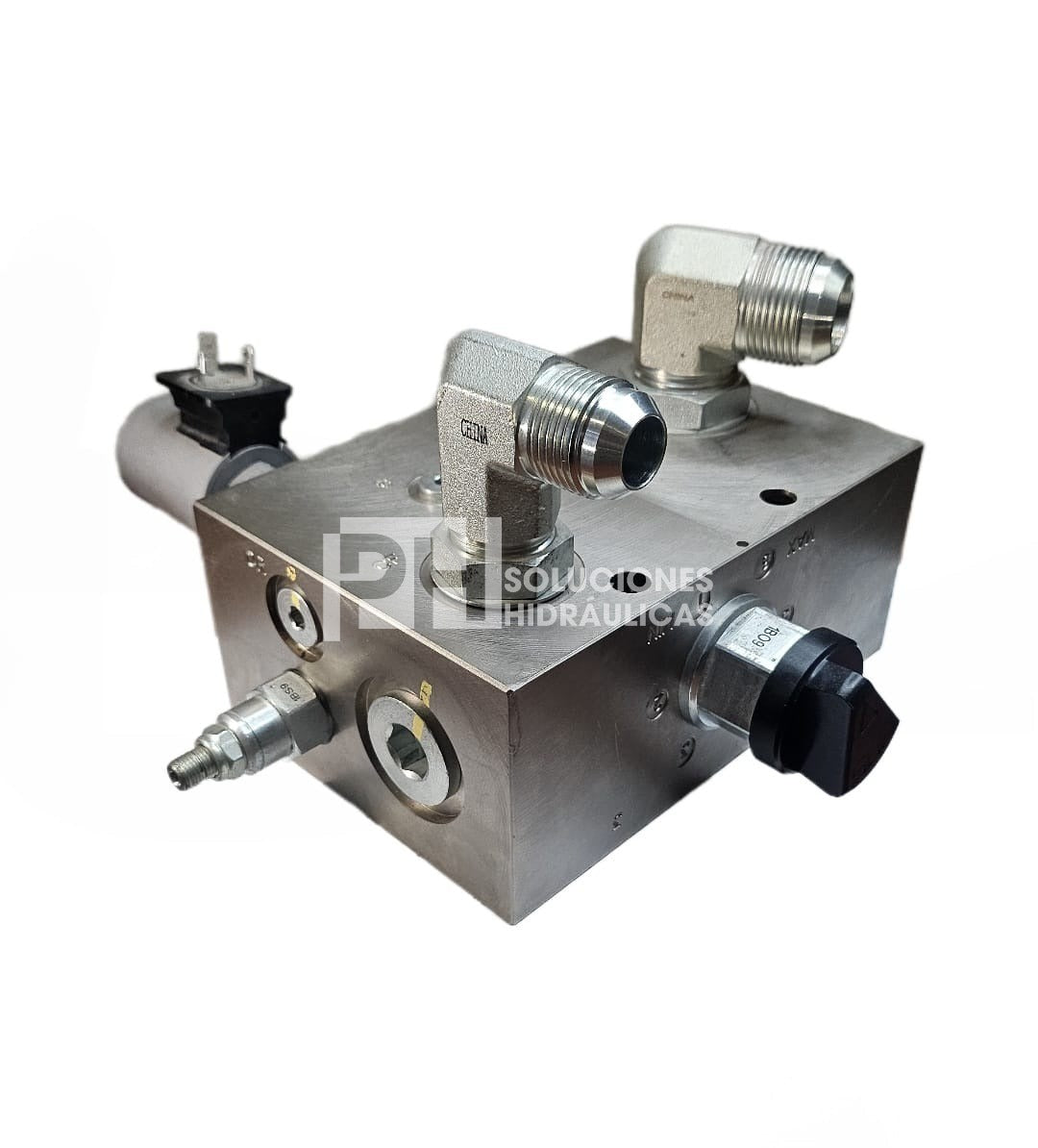 Valvula Sun Hydraulics V65 para martillo hidraulico para retroexcavadora 65gpm max, 12 volts, 3500psi max