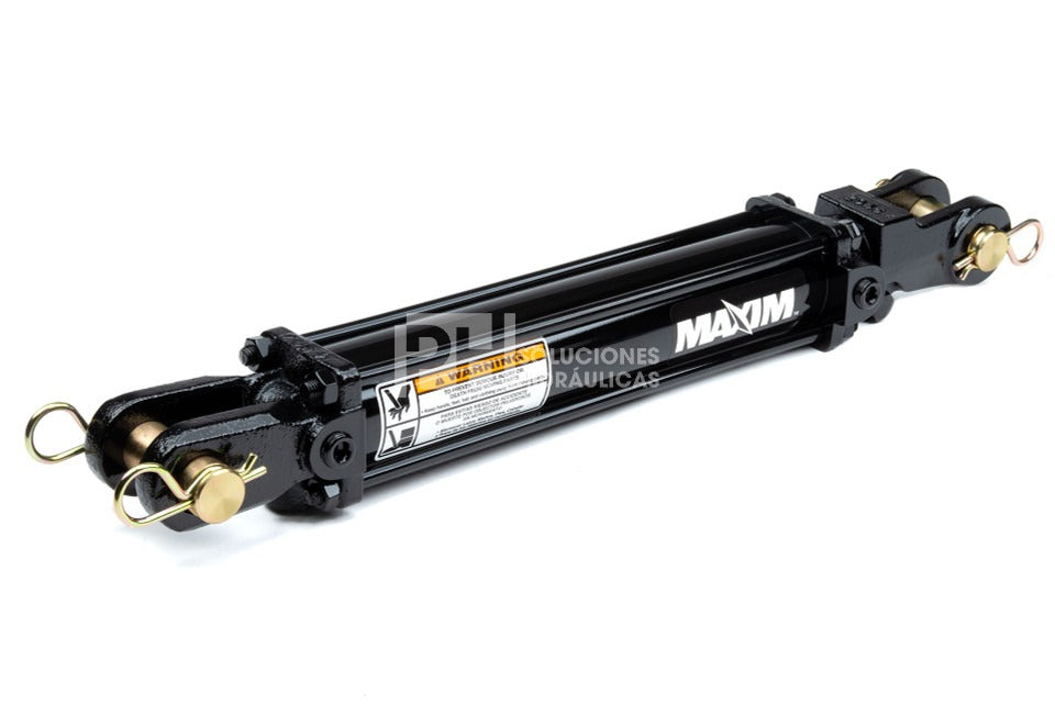 Cilindro hidraulico doble efecto marca Maxim TC de 2 pulg. X 1-1/8 pulg. X 10 pulg. 2500 PSI