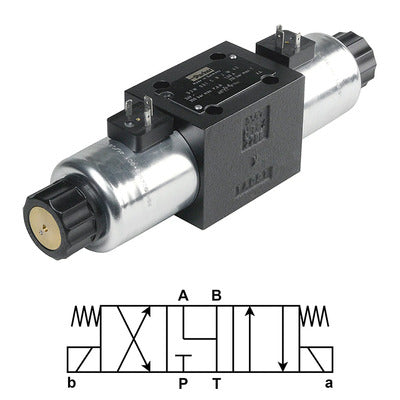 Válvula Direccional Eléctrica Cetop 5, 4/3,  Centro A y B a Tanque (Motor)