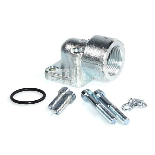 BRIDA EUROPEA DIAMANTE DE 3 BARRENOS DE 30MM X 1/2" BSPP PASAJE DE 13MM Y DIÁMETRO ENTRE TORNILLOS DE 30MM