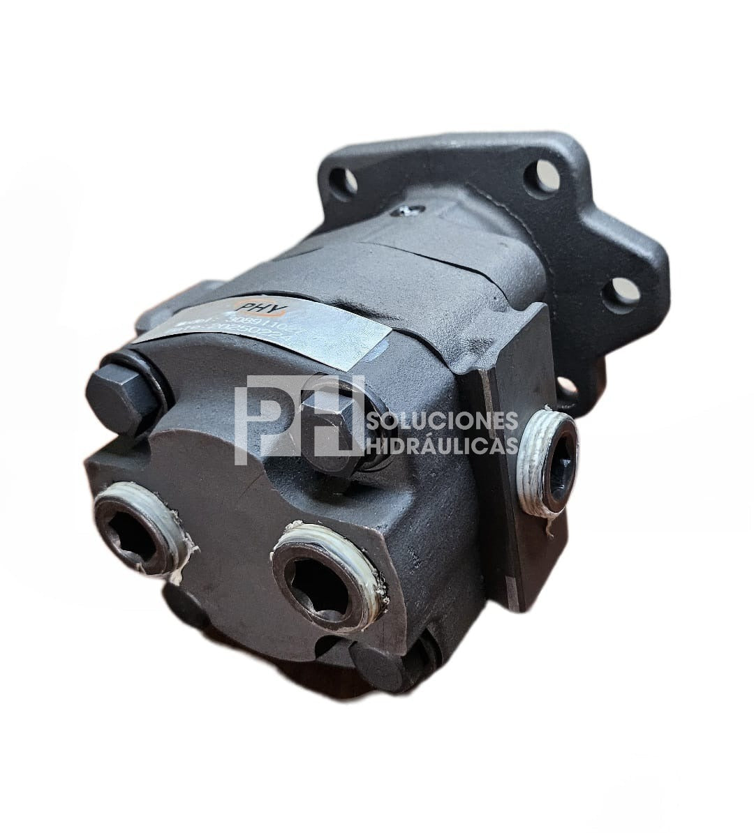 Bomba de engranes de desplazamiento fijo PHY serie 020, PGP020A346QUYF*12-25* , Puertos de 1 pulg. NTP, flecha de 7/8 pulg.- 13 dientes, 2.46  CIR, 2400 RPM, 2500 PSI MAX