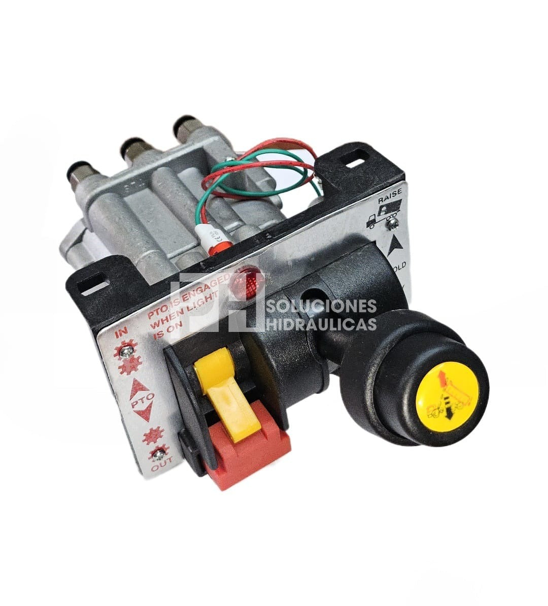 Kit para volteo que incluye: base (torre), válvula de control para bomba/toma de fuerza marca PHY